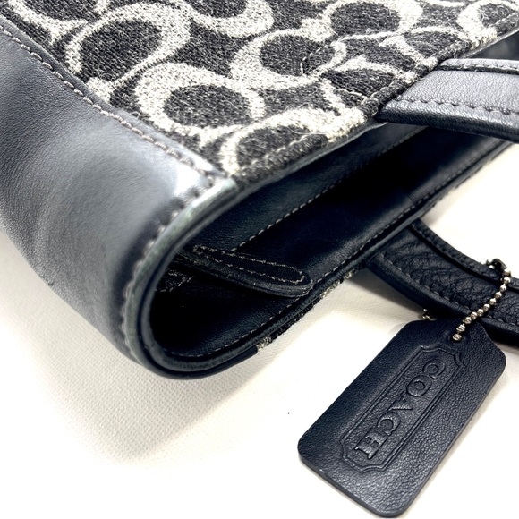 *RARE* Vintage Coach! 🖤 2000 Wool & Leathered Tote - Picture 14 of 15